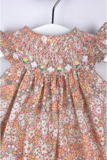 JESUSITO PUNTO SMOCK ROSITA DE TARTALETA, MULTICOLOR. VERANO 26. 2