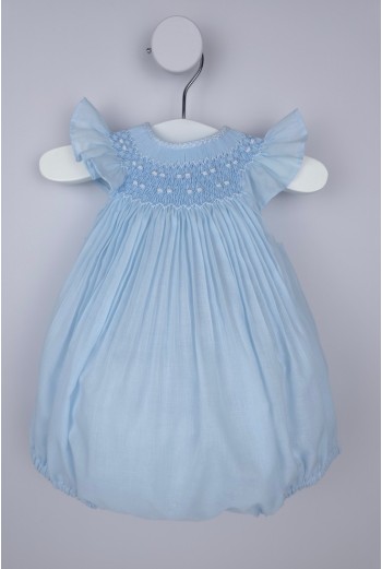 RANITA UNISEX PUNTO SMOCK. BATISTA AZUL-BLANCO. VERANO 26.