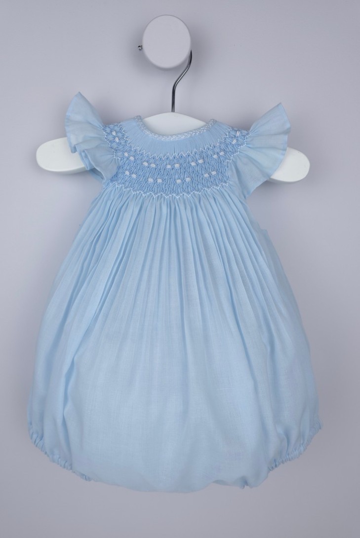 RANITA UNISEX PUNTO SMOCK. BATISTA AZUL-BLANCO. VERANO 26.
