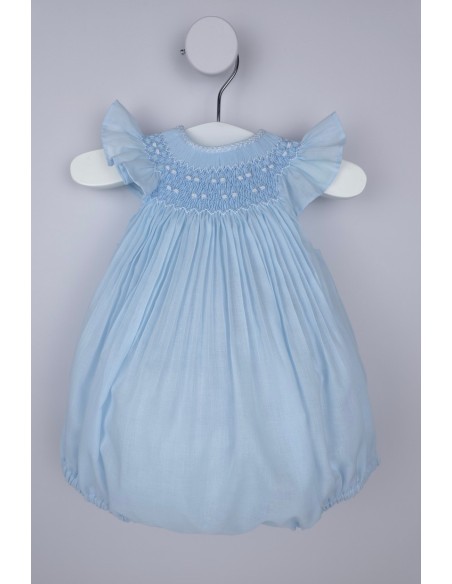 RANITA UNISEX PUNTO SMOCK. BATISTA AZUL-BLANCO. VERANO 26.