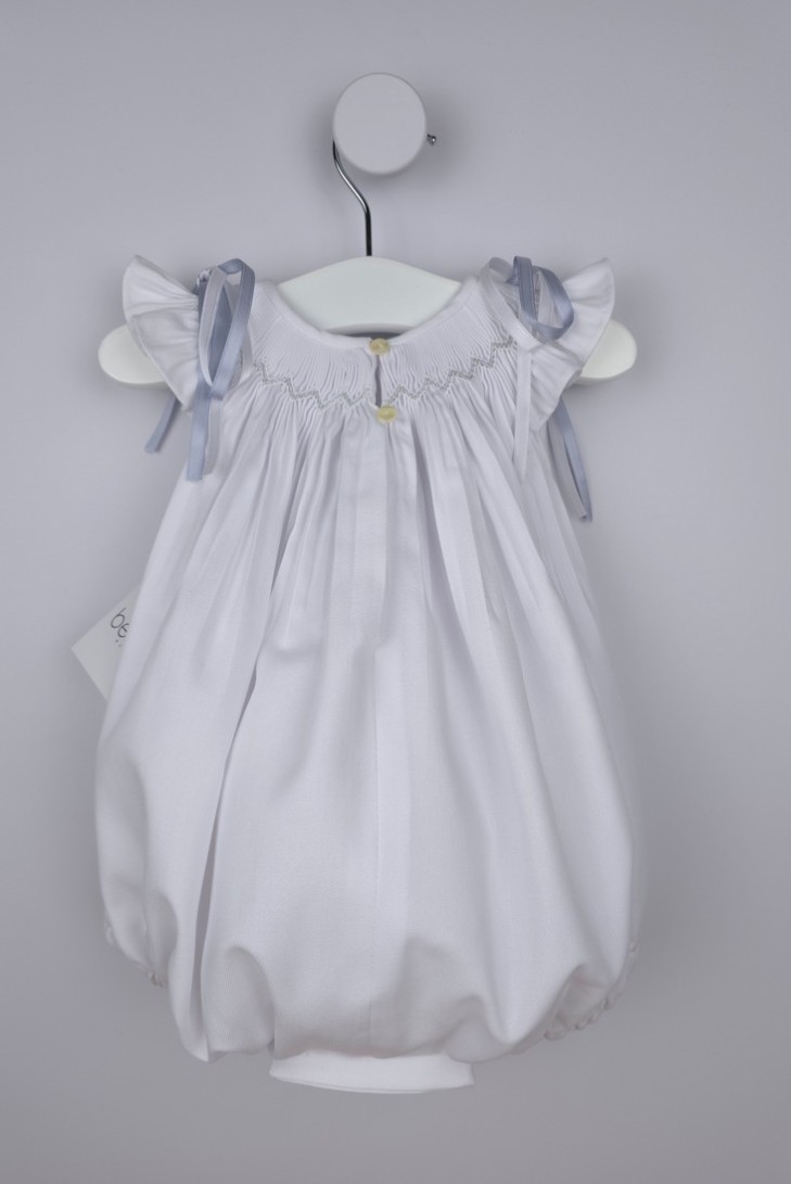 RANITA VIELLA PUNTO SMOCK DE BELÁN, CRUDO/AZUL. INVIERNO 22
