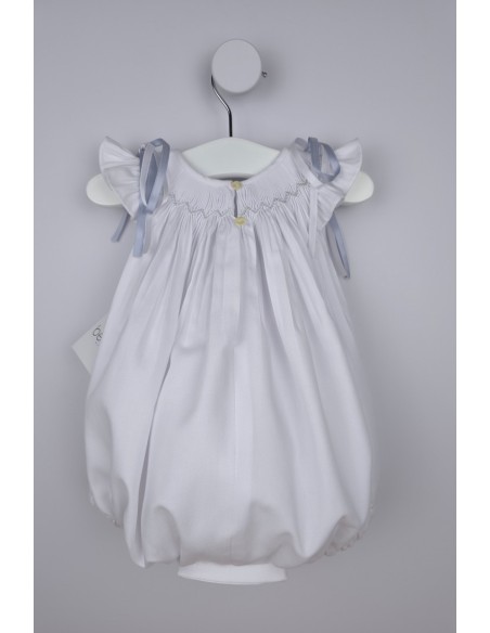 RANITA VIELLA PUNTO SMOCK DE BELÁN, CRUDO/AZUL. INVIERNO 22