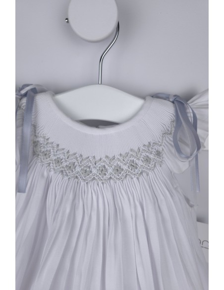 RANITA VIELLA PUNTO SMOCK DE BELÁN, CRUDO/AZUL. INVIERNO 22