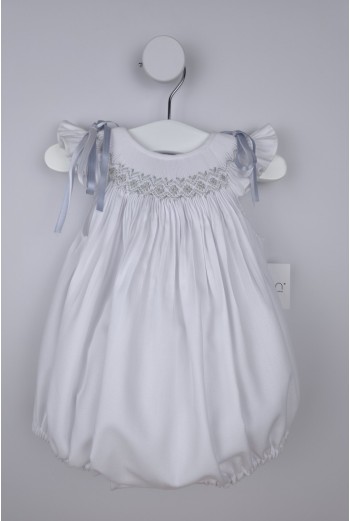 RANITA VIELLA PUNTO SMOCK DE BELÁN, CRUDO/AZUL. INVIERNO 22