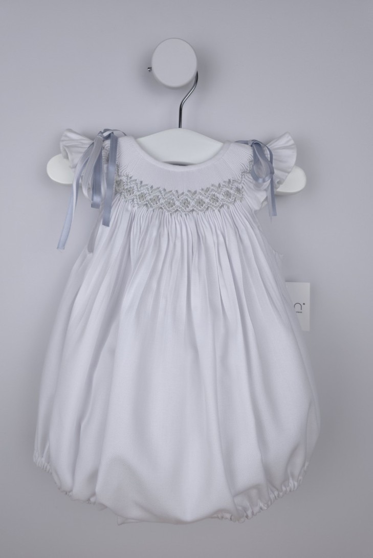 RANITA VIELLA PUNTO SMOCK DE BELÁN, CRUDO/AZUL. INVIERNO 22