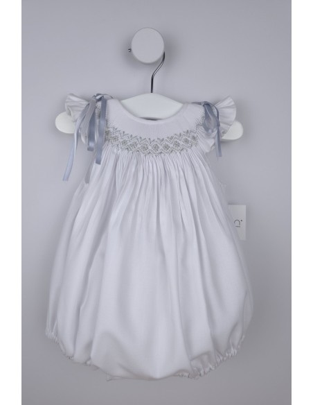 RANITA VIELLA PUNTO SMOCK DE BELÁN, CRUDO/AZUL. INVIERNO 22