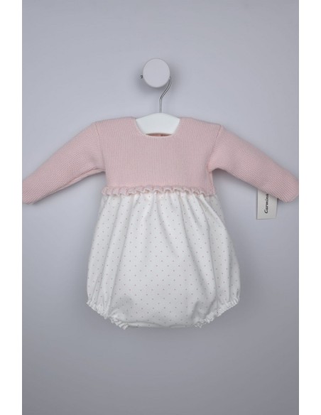 RANITA PUNTO/TELA MANGA LARGA DE ARTESANÍA CARMINA, ROSA. INVIERNO 26.