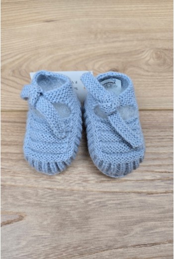 PATUCOS NUDO HECHOS A MANO DE ARTESANÍA CARMINA, AZUL INGLÉS. INVIERNO 26.