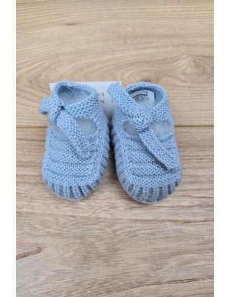 PATUCOS NUDO HECHOS A MANO DE ARTESANÍA CARMINA, AZUL INGLÉS. INVIERNO 26.
