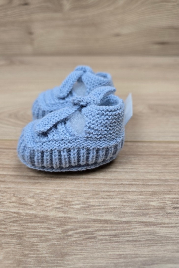 PATUCOS NUDO HECHOS A MANO DE ARTESANÍA CARMINA, AZUL INGLÉS. INVIERNO 26.