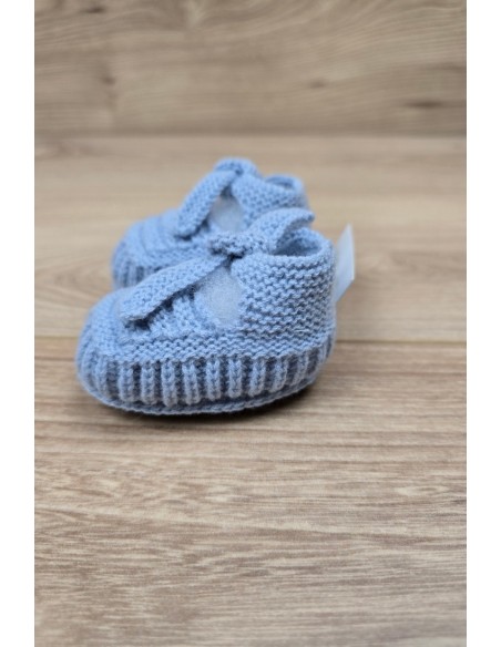 PATUCOS NUDO HECHOS A MANO DE ARTESANÍA CARMINA, AZUL INGLÉS. INVIERNO 26.