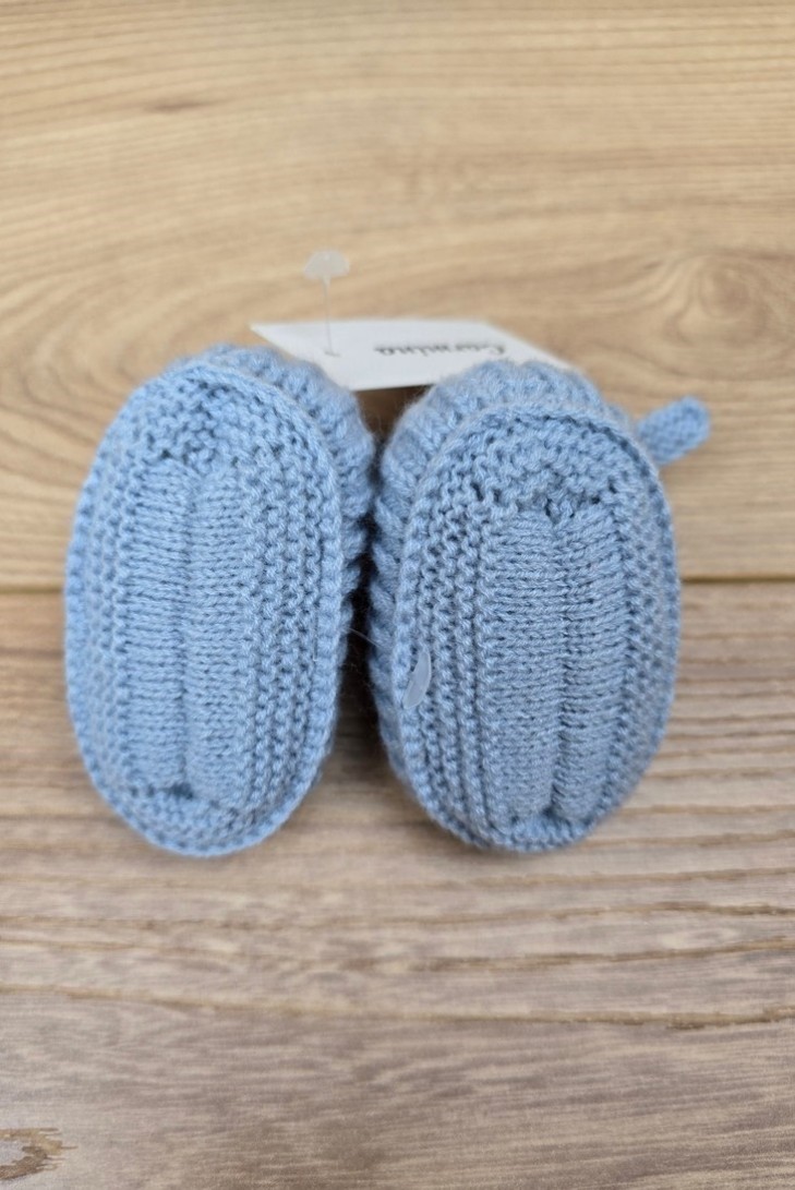PATUCOS NUDO HECHOS A MANO DE ARTESANÍA CARMINA, AZUL INGLÉS. INVIERNO 26.