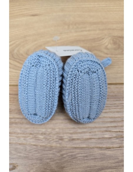 PATUCOS NUDO HECHOS A MANO DE ARTESANÍA CARMINA, AZUL INGLÉS. INVIERNO 26.