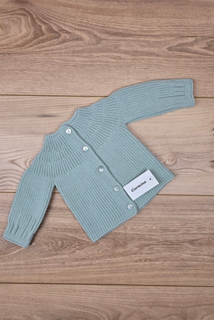 JERSEY DE ARTESANÍA CARMINA, VERDE AGUA. INVIERNO 26.