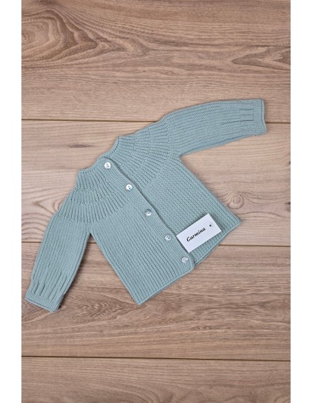 JERSEY DE ARTESANÍA CARMINA, VERDE AGUA. INVIERNO 26.
