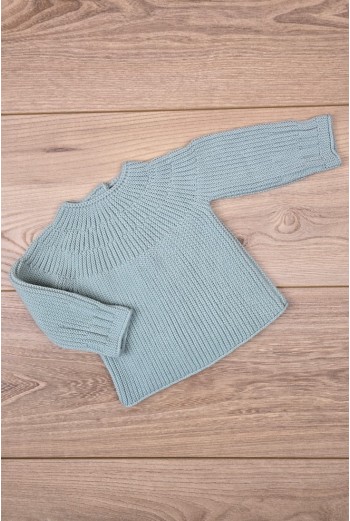 JERSEY DE ARTESANÍA CARMINA, VERDE AGUA. INVIERNO 26.