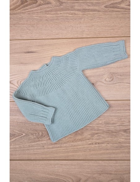 JERSEY DE ARTESANÍA CARMINA, VERDE AGUA. INVIERNO 26.