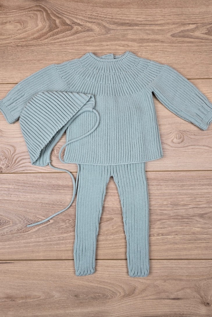 JERSEY DE ARTESANÍA CARMINA, VERDE AGUA. INVIERNO 26.