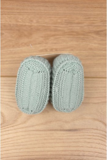 PATUCOS NUDO HECHOS A MANO DE ARTESANÍA CARMINA, VERDE AGUA. INVIERNO 26.