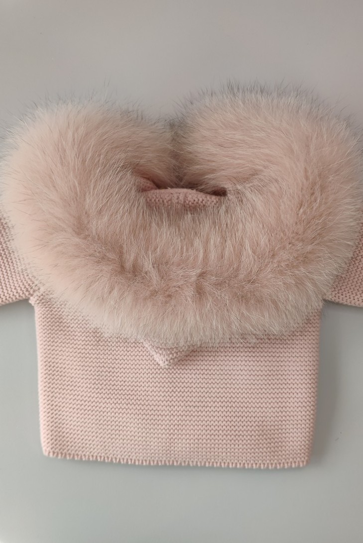 TRENKA LUXURY UNISEX PELO NATURAL DE PANGASA BABY, ROSA EMPOLVADO. INVIERNO 26.