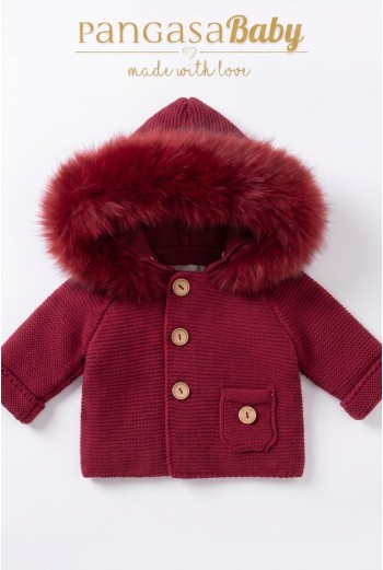 TRENKA LUXURY UNISEX PELO NATURAL DE PANGASA BABY, CEREZA. INVIERNO 26.