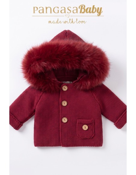 TRENKA LUXURY UNISEX PELO NATURAL DE PANGASA BABY, CEREZA. INVIERNO 26.