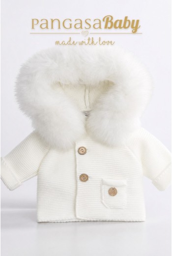 TRENKA LUXURY UNISEX PELO SINTÉTICO DE PANGASA BABY, MARFIL. INVIERNO 26.
