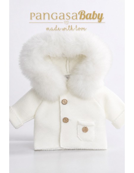 TRENKA LUXURY UNISEX PELO SINTÉTICO DE PANGASA BABY, MARFIL. INVIERNO 26.