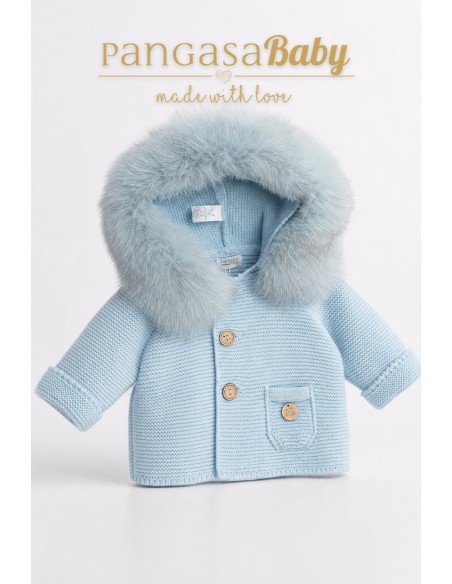 TRENKA LUXURY UNISEX PELO SINTÉTICO DE PANGASA BABY, CELESTE EMPOLVADO. INVIERNO 26.
