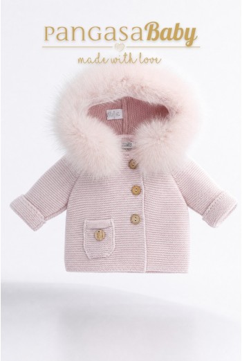 TRENKA LUXURY UNISEX PELO SINTÉTICO DE PANGASA BABY, ROSA EMPOLVADO. INVIERNO 26.