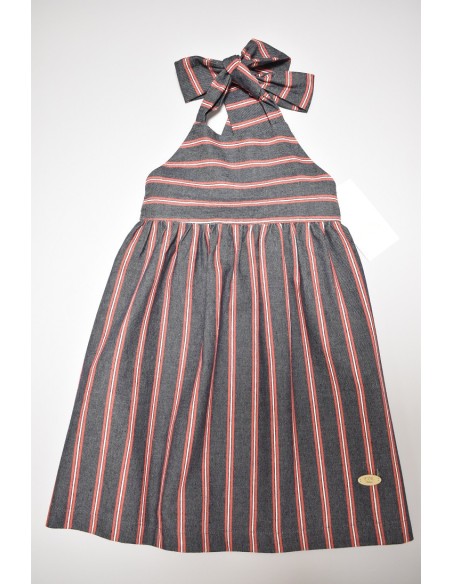 VESTIDO NIÑA ANUDADO AL CUELLO COLECCIÓN SKULL DE EVE CHILDREN