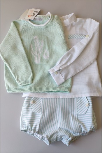 CONJUNTO BEBÉ NIÑO BOMBACHO Y BLUSA CIES DE KAULI 2