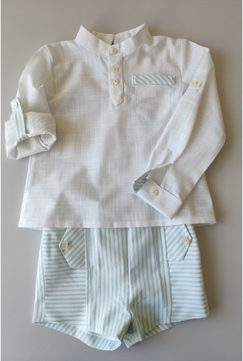 CONJUNTO NIÑO CAMISA Y PANTALÓN RECTO CIES DE KAULI