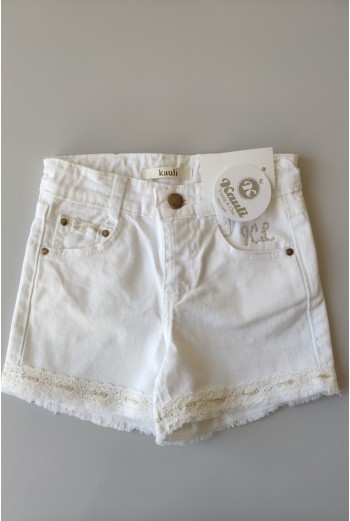 SHORT BLANCO NIÑA VAQUERO CIES YOUNG & CHIC DE KAULI