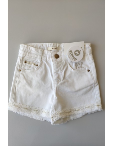 SHORT BLANCO NIÑA VAQUERO CIES YOUNG & CHIC DE KAULI