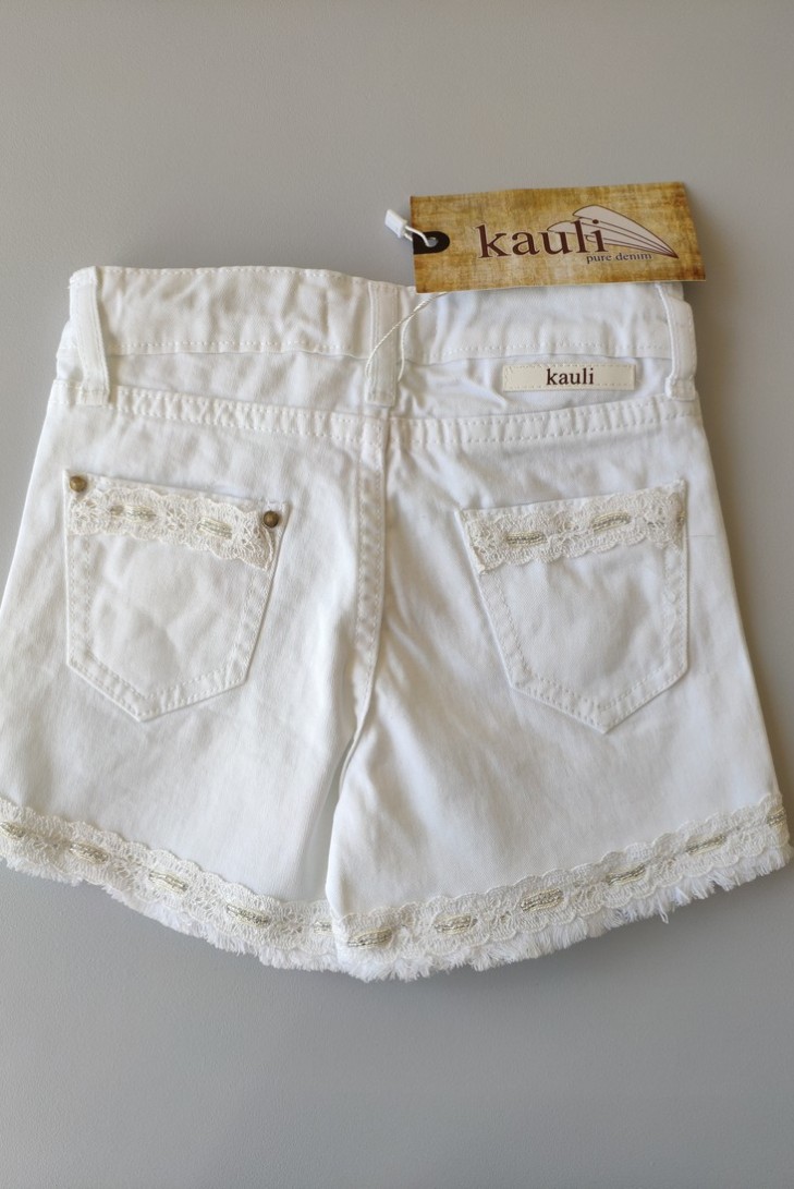 SHORT BLANCO NIÑA VAQUERO CIES YOUNG & CHIC DE KAULI