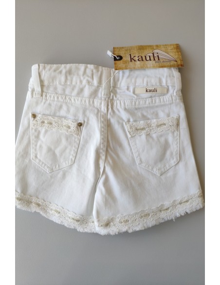 SHORT BLANCO NIÑA VAQUERO CIES YOUNG & CHIC DE KAULI