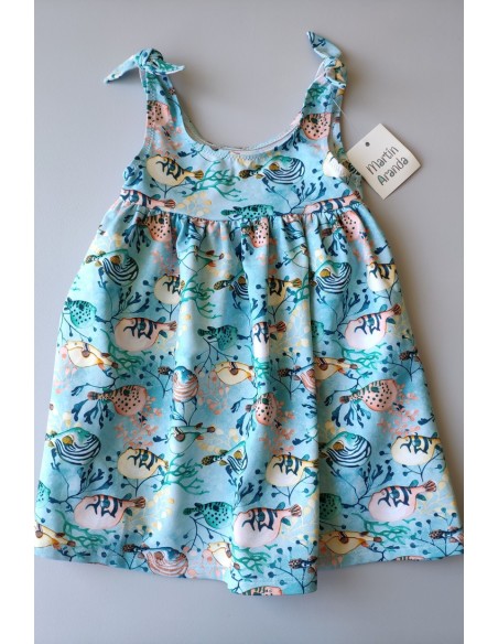 VESTIDO NIÑA BAÑO PECES DE MARTÍN ARANDA.