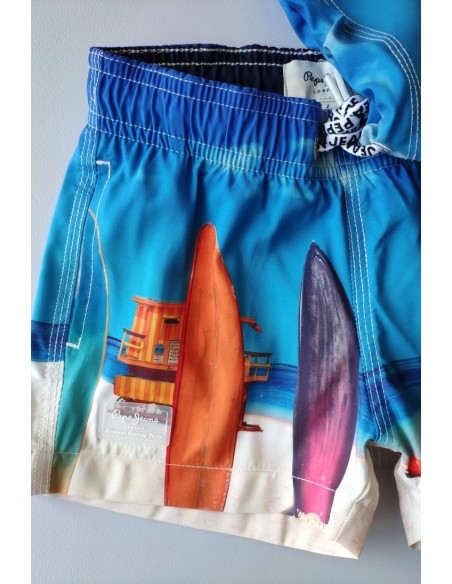 BAÑADOR NIÑO ESTAMPADO TABLAS DE PEPE JEANS.