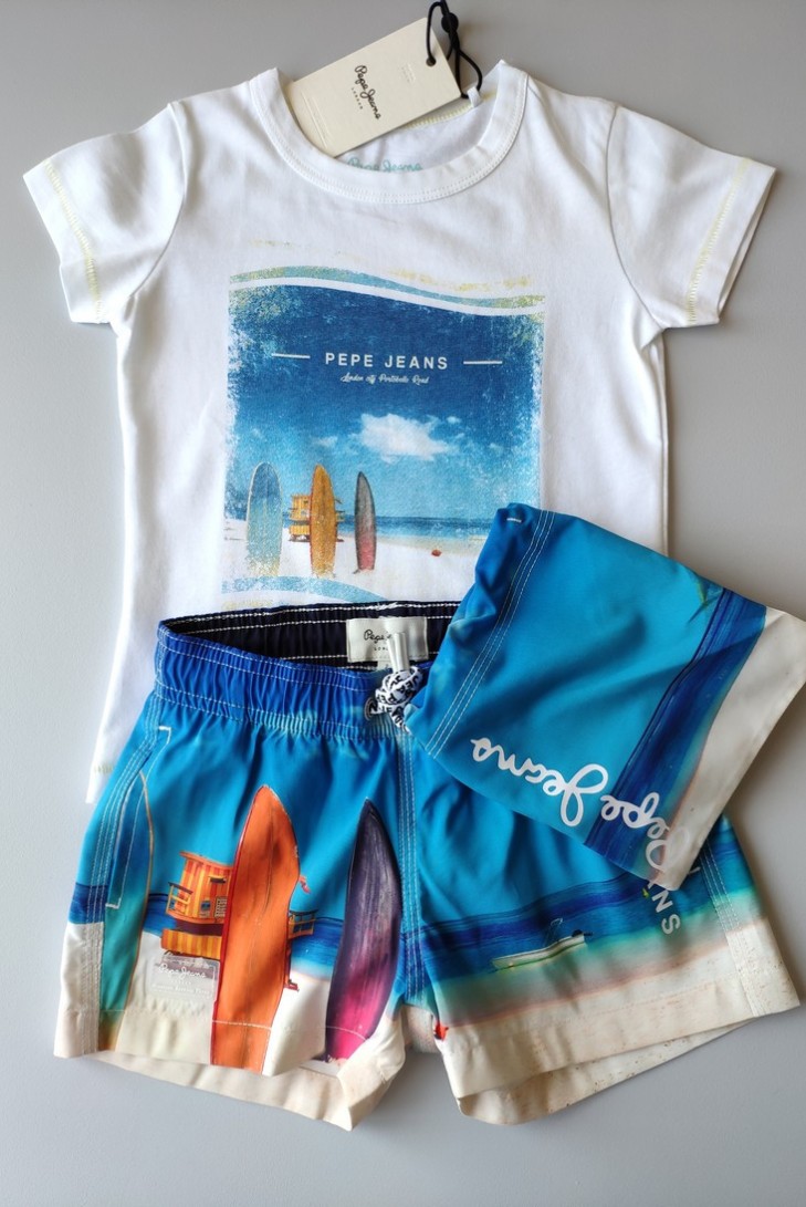 BAÑADOR NIÑO ESTAMPADO TABLAS DE PEPE JEANS.