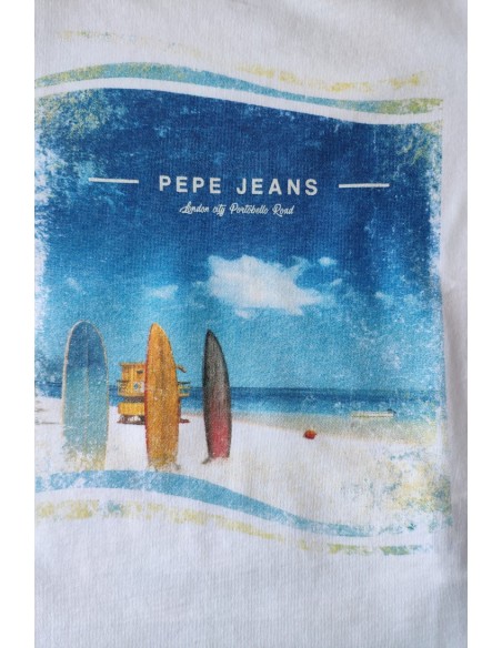 CAMISETA NIÑO ESTAMPADO TABLAS DE PEPE JEANS.