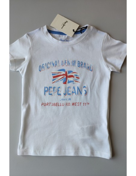CAMISETA NIÑO ESTAMPADO BANDERA DE PEPE JEANS.