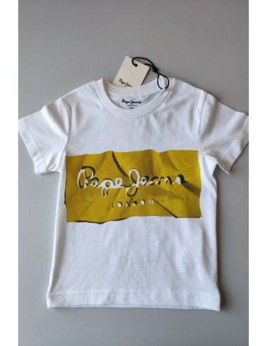 CAMISETA NIÑO LOGO AMARILLO DE PEPE JEANS.