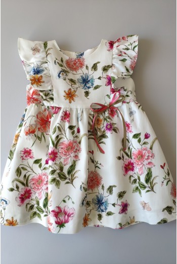 VESTIDO NIÑA SIN MANGAS ESTAMPADO FLORES DE VILLALOBOS. 2