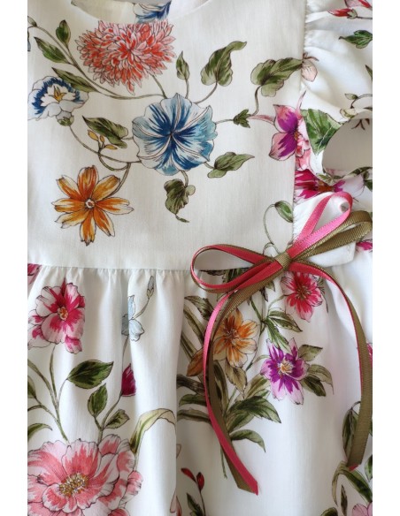 VESTIDO NIÑA SIN MANGAS ESTAMPADO FLORES DE VILLALOBOS.