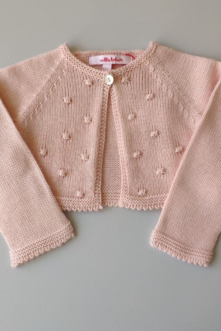 CHAQUETA  DE PUNTO TORERA ROSA DE VILLALOBOS.