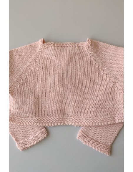 CHAQUETA  DE PUNTO TORERA ROSA DE VILLALOBOS.