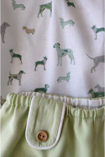 CONJUNTO BEBÉ NIÑO ESTAMPADO PERRITOS DE VILLALOBOS. 2