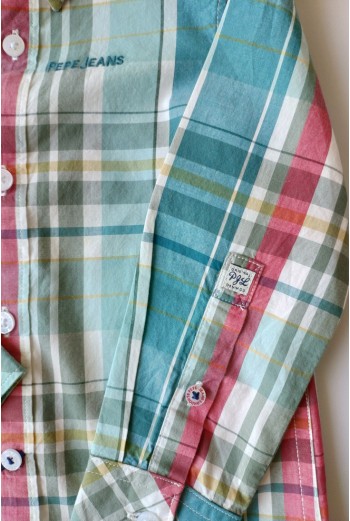 CAMISA NIÑO CUADROS DE PEPE JEANS. 2