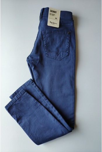PANTALÓN LARGO 5 BOLSILLOS AZUL MARINO STEEL BLUE DE PEPE JEANS. 2